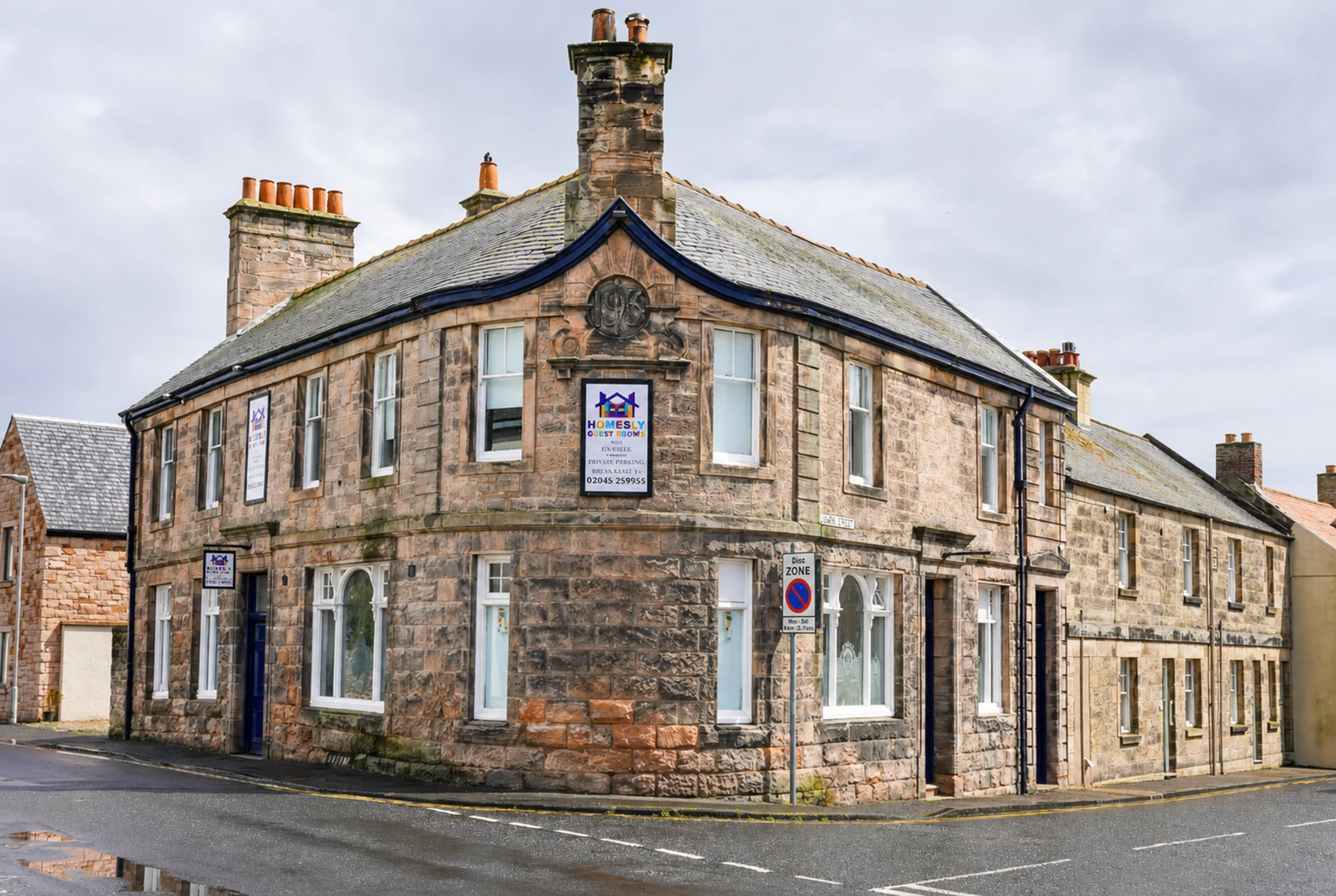 The real Homesly Guest Rooms exterior in Berwick-upon-Tweed